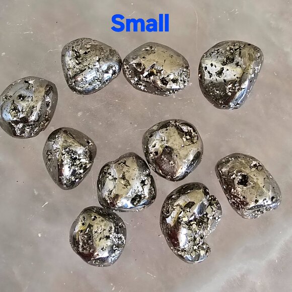 Small - Peruvian Pyrite Tumbled Stone – Prosperity & Protection (One Piece) - Picture 1 of 2